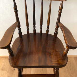 昭和レトロ アンティーク 子供椅子 肘付き ベビーハイチェア