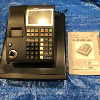 CASIO レジスター TE-340 NL300 動作良好 ロール紙付 脂っこ 鍵付