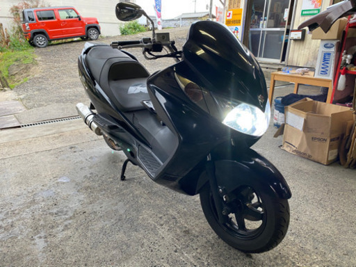 売却済 バイク スズキ スカイウェイブSS CJ43 マフラー、LED社外