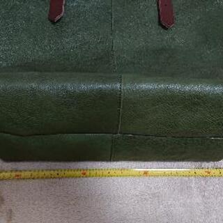 トートバッグ  レザー 緑色