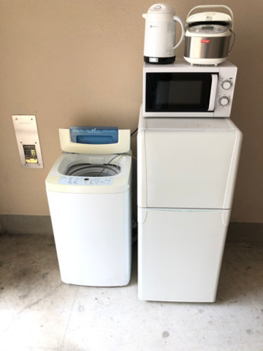 766 冷蔵庫 洗濯機 炊飯器 レンジ 4点セット 一人暮らし 小型冷蔵庫