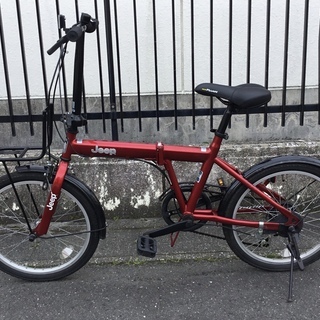 ☆Jeep・20インチ折りたたみ自転車・シマノ6段変速・ワインカラー