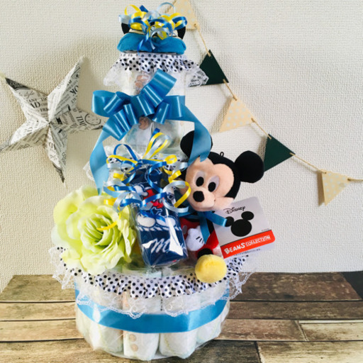 ディズニーミッキーオムツケーキ 大人気出産祝い ままこ 瀬田のベビー用品 おむつ トイレ用品 の中古あげます 譲ります ジモティーで不用品の処分