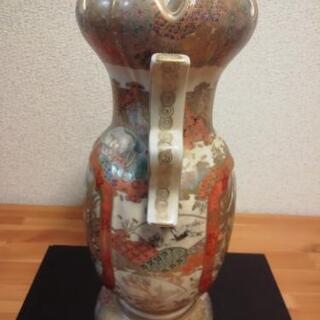 薩摩焼　花瓶　唐人物紋