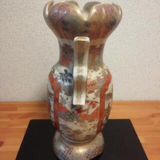 薩摩焼　花瓶　唐人物紋