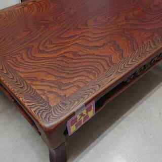【松本伝統指物工芸家具　座卓　和家具　ダイニングテーブル　座敷テーブル　美品　幅117cm　奥行90cm　高さ34cm】