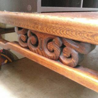 【松本伝統指物工芸家具　座卓　和家具　ダイニングテーブル　座敷テーブル　美品　幅117cm　奥行90cm　高さ34cm】