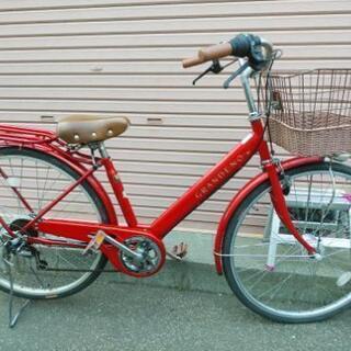 決まりました！札幌市内配達無料！中古26インチ レッド！ - 自転車｜自転車