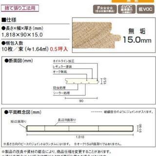 (激安)無垢フローリング3.5坪（7畳分） WOODONE製品