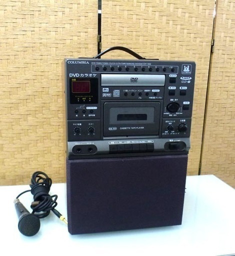 カラオケシステム COLUMBIA デノン  CDV-550 カセットテープ DVD 03年製 マイク付