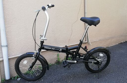 ソフトバンクキャンペーン折りたたみ未登録自転車（OTUSAN　BIKEお父さん自転車）ブラック
