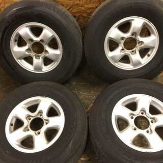 【BS DUELER H/L 275/70R16】夏タイヤ 4本【トヨタ ランクル100 純正ホイール 16インチ 8J5HPCD150+60】2015年製　(VTP88) クレジットカード QR決済可能