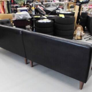 コーナーソファ L字型 レザー調 幅:235cm(最長) レトロ 2分割 モダン 苫小牧西店 コーナーソファ L字型 レザー調 幅:235cm(最長) レトロ 2分割 モダン