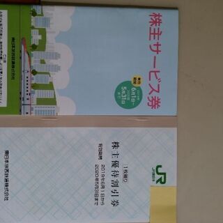 JR東日本株主優待券1枚　株主サービス券