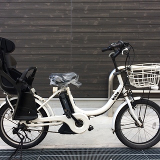 地域限定送料無料　ブリヂストン　ビッケ　bikke　新基準　子供乗せ　白　パスバビー　ギュットアニーズ　神戸市　電動自転車