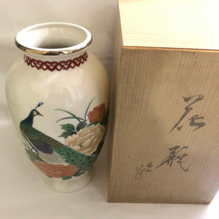 花瓶 陶器 器 孔雀