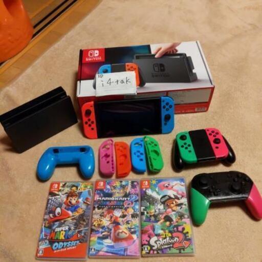 NintendoSwitch　旧型　中古品　本体一式とプロコンのみ