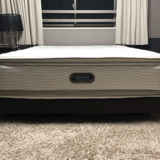 シモンズ カスタムロイヤル  クィーンサイズ+ sealy ダブルクッション用