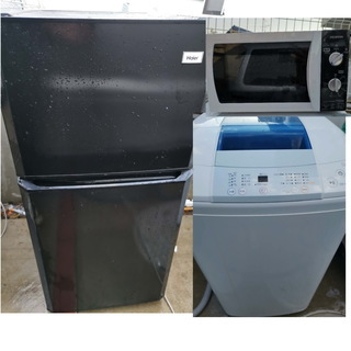 生活家電 3点セット 冷蔵庫 洗濯機 電子レンジ 425002 - 洗濯機 