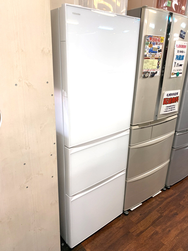 東芝 ノンフロン冷凍冷蔵庫 GR-M36SXV 363L 18年製 中古
