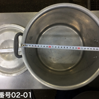 (02) 寸胴鍋　直径27㎝フタ付 業務用