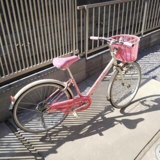 自転車 24インチ 鍵あり 中古 ピンク