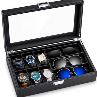  新品　時計ケース 6本 腕時計 ケース 高級 時計保管 眼鏡 ...
