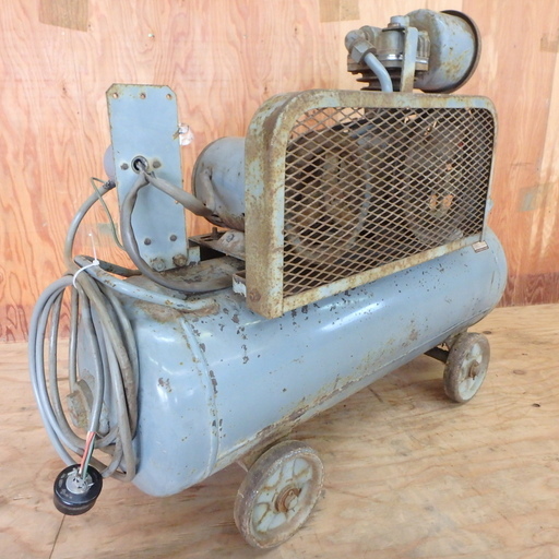 日立 コンプレッサー 0.75P-9.5T 動作確認済み 50Hz 3相200V タンク