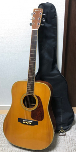 アコースティックギター Morris MD-507 ソフトケース、カポタスト付き