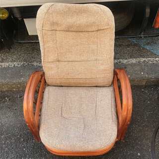 背中折り畳み　椅子　木製　★Z106
