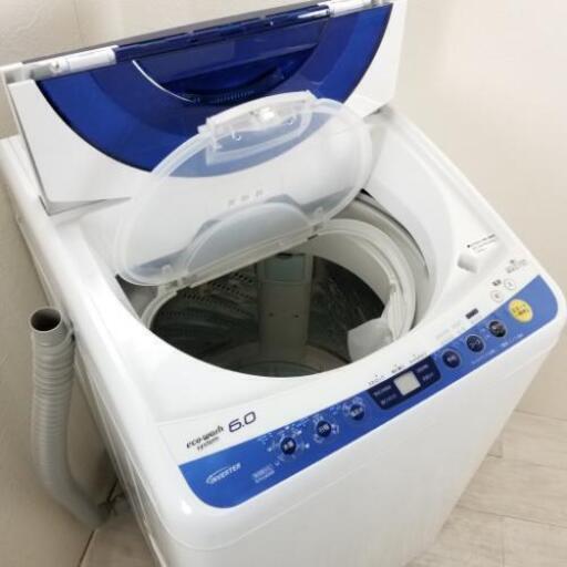 中古 洗濯機 送風乾燥 パナソニック 6.0kg NA-FS60H5 2012年製 泡洗浄エコウォッシュ 単身用 一人暮らし用 新生活家電 青 6ヶ月保証付き