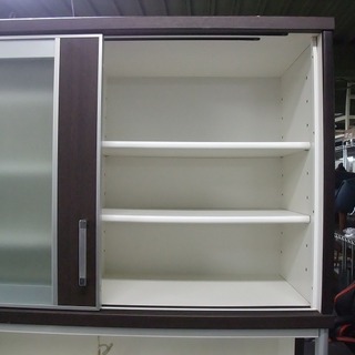 R0984) ニトリ キッチンボード フーガ120 DBR 2011年製! 食器棚 店頭 