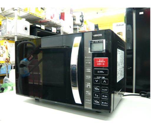 札幌【2017年製】オーブンレンジ ヤマゼン YRC-016VE ブラック 黒 山善 電子レンジ 本郷通店