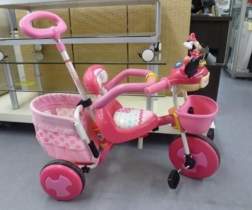 即発送可能 音声等動作確認済 ミニーマウス アイデス おしゃべりカーゴトライク 三輪車 乗り物