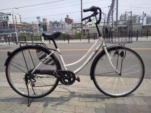 ♪ジモティー特価♪街をスイスイ軽快な走り シマノ外装6段変速付き26