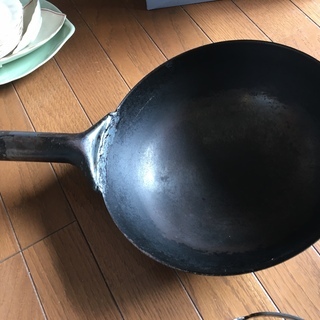 中華鍋　鉄製　五徳つき