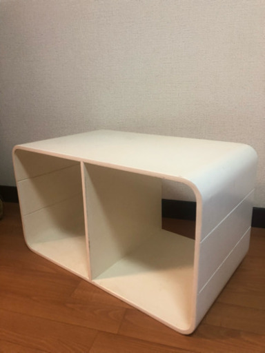 曲げ木風 オープンラック 棚 収納 飾り 2段 ホワイト 1台 ベルメゾン 差し上げます Tm 三鷹の収納 家具の中古あげます 譲ります ジモティーで不用品の処分