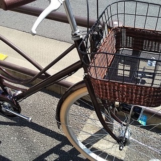 ★お買い得!!新車・おしゃれ26インチ・ヒルモLEDオートライト・シングルギヤ・ブラウン ☆お買い得!!新車・おしゃれ26インチ・ヒルモLEDオートライト