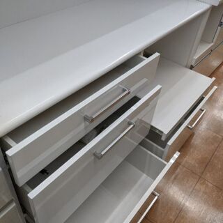 0426-17 食器棚 レンジボード 139幅 スチームオーブン対応 福岡城 