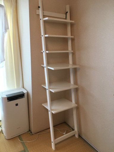 再募集 Ikea ホワイト 棚 ラダーシェルフ あゆみ 美章園の収納家具 棚 シェルフ の中古あげます 譲ります ジモティーで不用品の処分