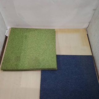 タイルカーペット 緑8枚 青5枚 50×50cm 絨毯 カーペッ...