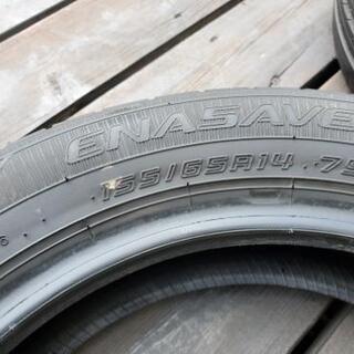 155/65R14 夏 2019年式 ダンロップ バリ溝