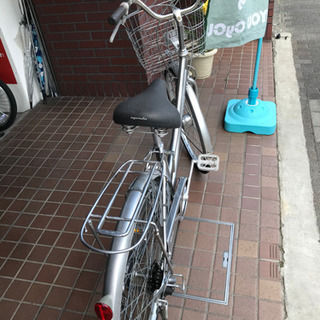 26インチ maruishi外装6段変速 ledオートライト付き シルバー