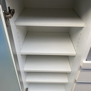 ミドルレンジボード レンジ台 白 収納棚 中古品