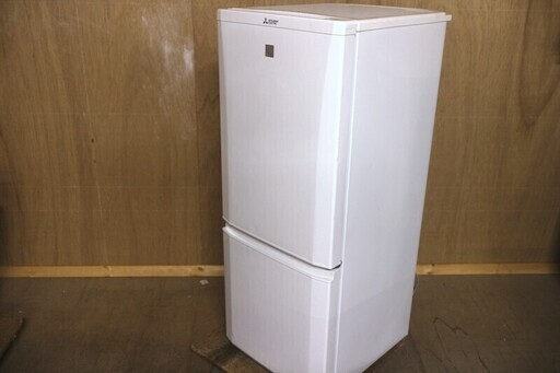 広島市内送料無料 16年製 三菱 2ドア冷凍冷蔵庫 MR-P15EZ-KW 146L 単身者 家庭用