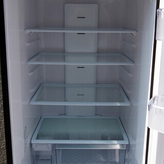 【41】 17年製 日立 315 L 3ドア 冷凍冷蔵庫 R-K320HV まんなか野菜 ダークブラウン 