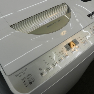 【配送・設置無料】☆美品☆2018年製 シャープ 5.5kg 洗濯乾燥機 