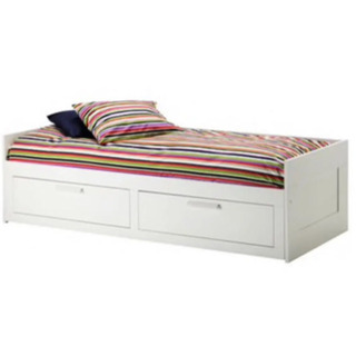 【取引中IKEA ブリムネス】ダブルにできるシングルベッド