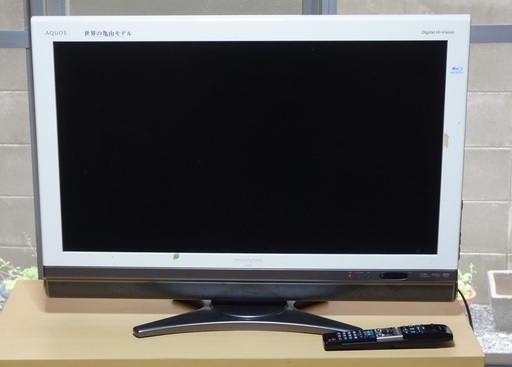 【先着】 SHARP シャープ 32V型 液晶 テレビ AQUOS LC-32DX2-W ハイビジョン ブルーレイレコーダー内蔵 2009年製