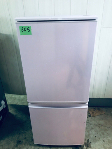 605番 SHARP✨ノンフロン冷凍冷蔵庫✨SJ-14X-P‼️